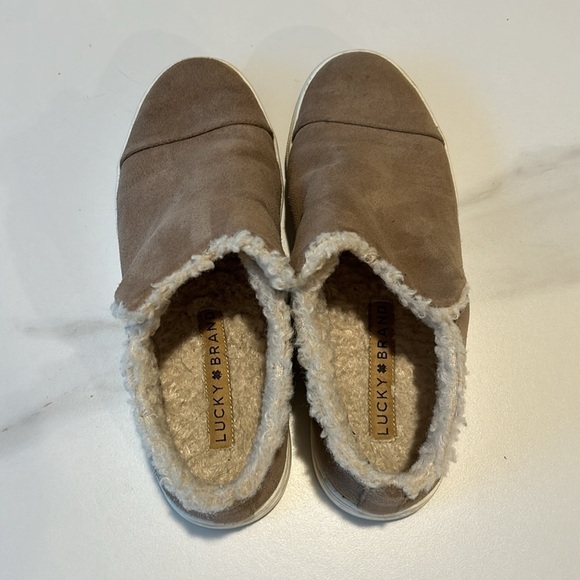Lucky Brand Short Sherpa Suede Boot Sneaker - Picture 3 of 5